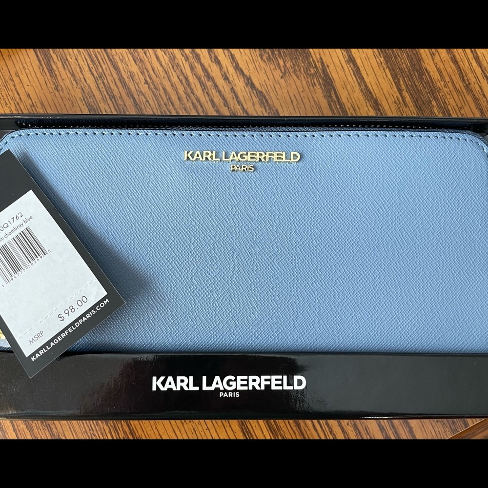 Karl Lagerfeld Paris Wallet NWT Blue